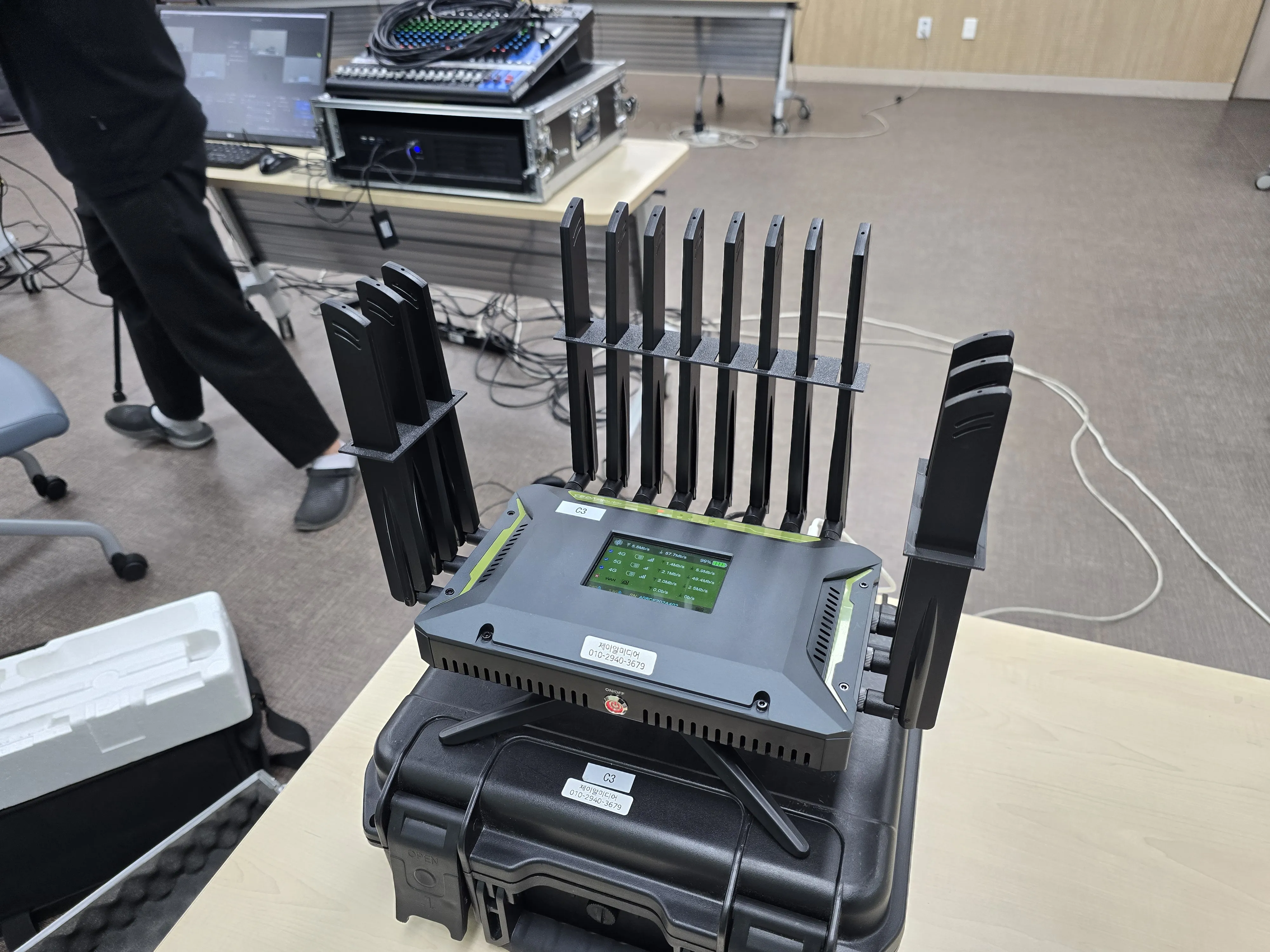 병원 세미나 생방송에 사용된 본딩라우터